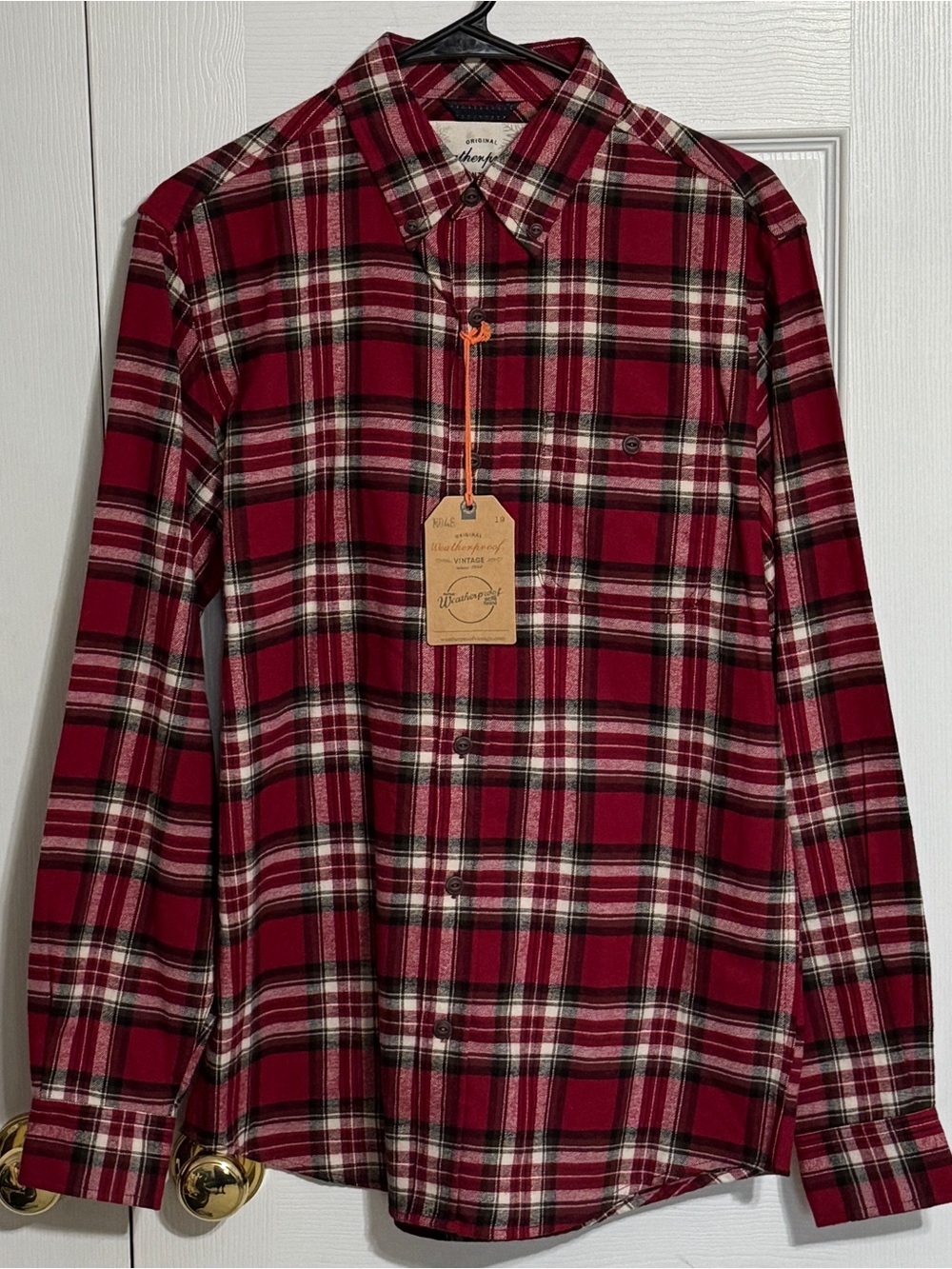 Weatherproof Red Plaid Button-Down Shirt